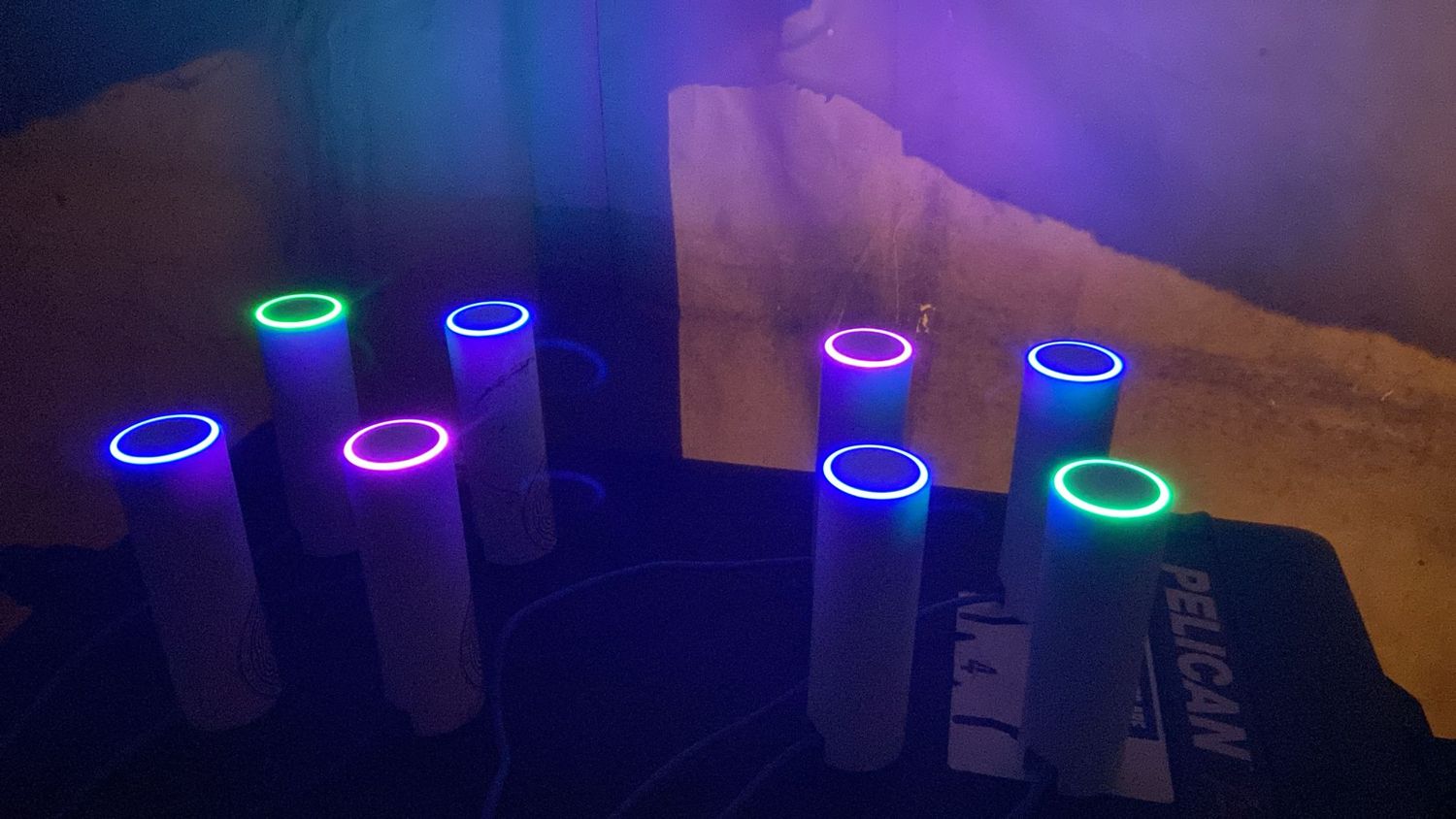 Access points glowing in the dark before deployment