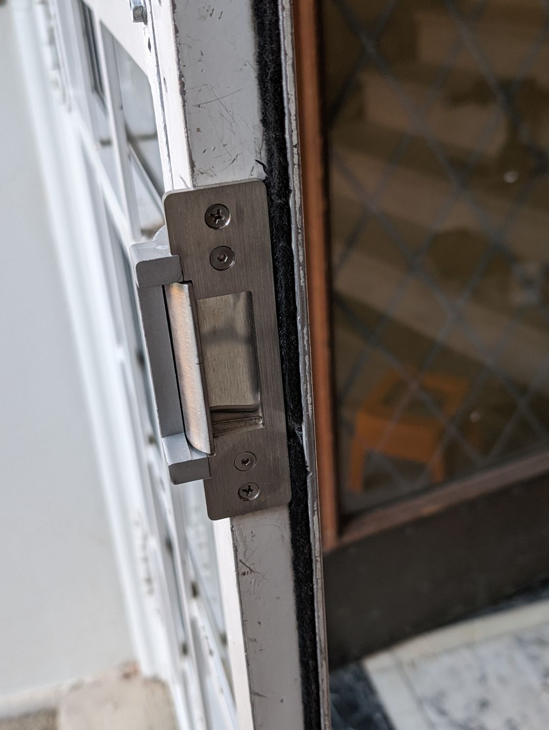 Apartment complex — strike lock