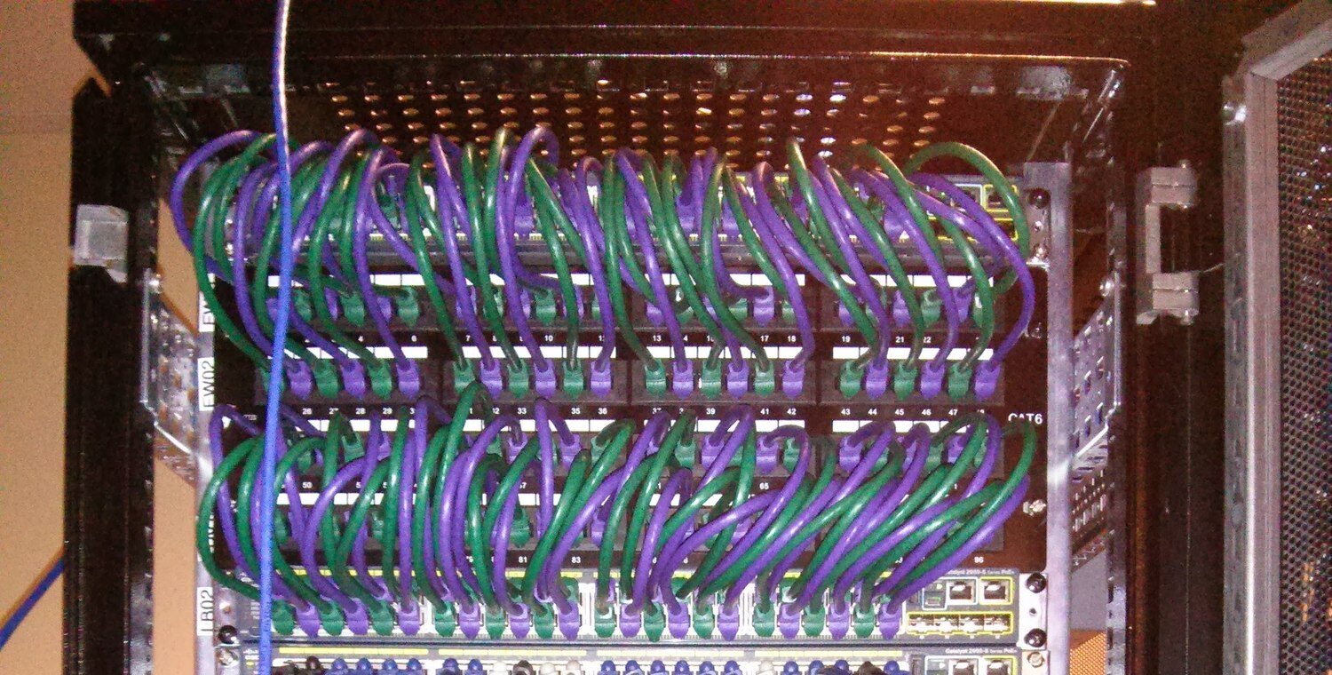 Residential — structured cabling rack